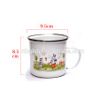 china esmalte caneca com aço inoxidável aro fábrica